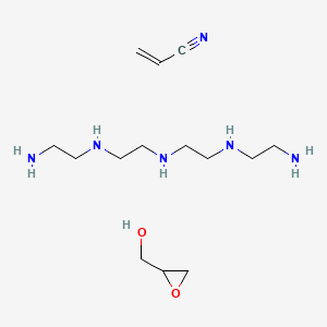 molecular formula C14H32N6O2 B1599045 N'-[2-[2-(2-aminoethylamino)ethylamino]ethyl]ethane-1,2-diamine;oxiran-2-ylmethanol;prop-2-enenitrile CAS No. 68412-46-4