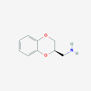 molecular formula C9H11NO2 B1599048 (R)-(2,3-dihydrobenzo[b][1,4]dioxin-2-yl)methanamine CAS No. 46049-48-3