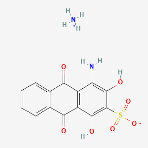 molecular formula C14H12N2O7S B1599067 Ammonium 4-amino-9,10-dihydro-1,3-dihydroxy-9,10-dioxoanthracene-2-sulphonate CAS No. 84100-72-1