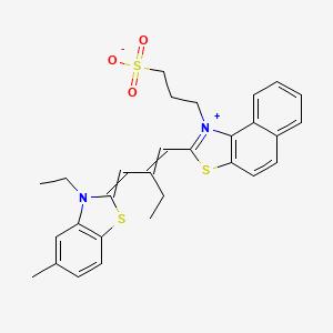 molecular formula C29H30N2O3S3 B1599098 3-[2-[2-[(3-Ethyl-5-methyl-1,3-benzothiazol-2-ylidene)methyl]but-1-enyl]benzo[e][1,3]benzothiazol-1-ium-1-yl]propane-1-sulfonate CAS No. 28784-39-6