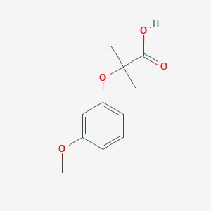 molecular formula C11H14O4 B1599107 2-(3-Methoxyphenoxy)-2-methylpropanoic acid CAS No. 140239-94-7