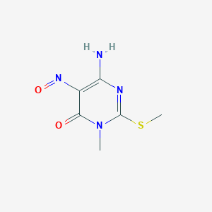 molecular formula C6H8N4O2S B1599131 6-amino-3-methyl-2-(methylthio)-5-nitrosopyrimidin-4(3H)-one CAS No. 42026-60-8
