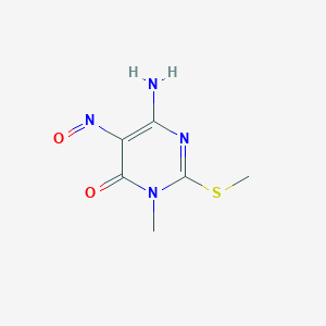 6-Amino-3-methyl-2-methylsulfanyl-5-nitrosopyrimidin-4-one