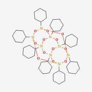 1,3,5,7,9,11,13,15-Octacyclohexyl-2,4,6,8,10,12,14,16,17,18,19,20-dodecaoxa-1,3,5,7,9,11,13,15-octasilapentacyclo[9.5.1.13,9.15,15.17,13]icosane