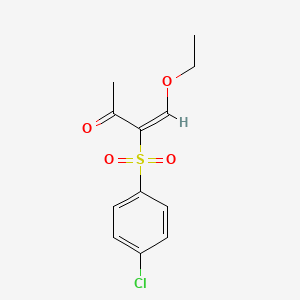molecular formula C12H13ClO4S B1599163 3-((4-Chlorophenyl)sulfonyl)-4-ethoxybut-3-en-2-one CAS No. 32083-35-5