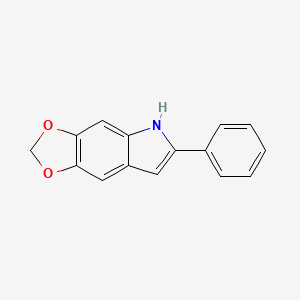 molecular formula C15H11NO2 B1599166 5,6-Methylenedioxy-2-phenylindole CAS No. 64943-90-4