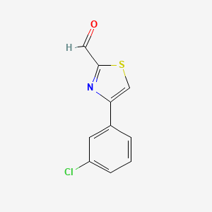 molecular formula C10H6ClNOS B1599184 4-(3-Chlorophenyl)thiazole-2-carbaldehyde CAS No. 383142-59-4