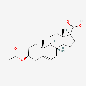 B1599230 (3beta)-3-Acetoxyandrost-5-ene-17-carboxylic acid CAS No. 51424-66-9