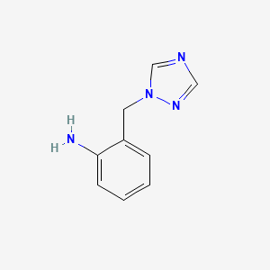 molecular formula C9H10N4 B1599232 2-[(1,2,4-Triazol-1-yl)methyl]aniline CAS No. 127988-21-0