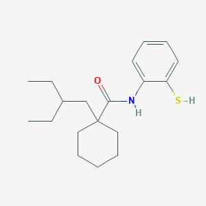 molecular formula C19H29NOS B1599237 Cyclohexanecarboxamide, 1-(2-ethylbutyl)-N-(2-mercaptophenyl)- CAS No. 211513-21-2