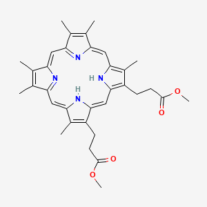 molecular formula C34H38N4O4 B1599240 2,4-Dimethyl deuteroporphyrin IX dimethyl ester CAS No. 32464-39-4
