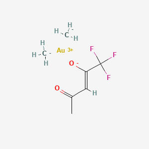 molecular formula C7H11AuF3O2-2 B1599256 Dimethyl(trifluoroacetylacetonate)gold(III) CAS No. 63470-53-1