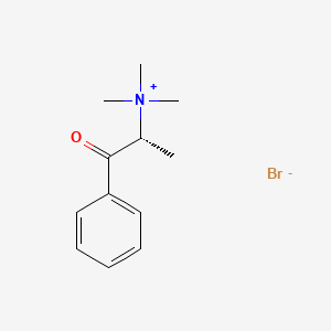 molecular formula C12H18BrNO B1599273 (R-(R*,S*))-Trimethyl(alpha-methylphenacyl)ammonium bromide CAS No. 55380-59-1