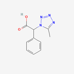 molecular formula C10H10N4O2 B1599275 (5-methyl-1H-tetrazol-1-yl)(phenyl)acetic acid CAS No. 876716-32-4