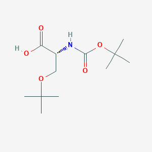 molecular formula C12H23NO5 B1599279 (R)-3-(tert-Butoxy)-2-((tert-butoxycarbonyl)amino)propanoic acid CAS No. 248921-66-6