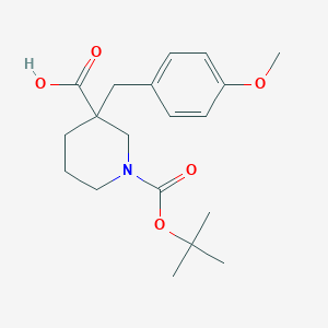 1-[(Tert-butyl)oxycarbonyl]-3-(4-methoxybenzyl)piperidine-3-carboxylic acid