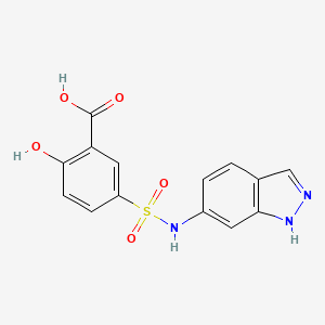 5-(N-(1H-Indazol-6-yl)sulfamoyl)-2-hydroxybenzoic acid