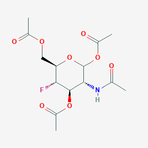 molecular formula C₁₄H₂₀FNO₈ B015993 2-Acetamido-1,3,6-tri-O-acetyl-2,4-dideoxy-4-fluoro-D-glucopyranose CAS No. 116049-57-1