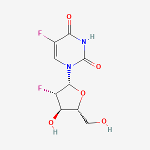 molecular formula C9H10F2N2O5 B1599300 5-氟-1-[(2R,3S,4R,5R)-3-氟-4-羟基-5-(羟甲基)氧杂环-2-基]嘧啶-2,4-二酮 CAS No. 69123-95-1