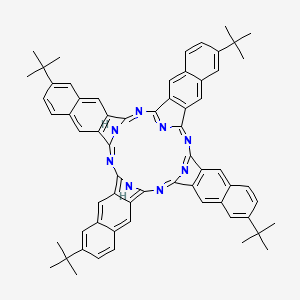 molecular formula C64H58N8 B1599313 8,21,34,47-Tetratert-butyl-2,15,28,41,53,54,55,56-octazatridecacyclo[40.10.1.13,14.116,27.129,40.04,13.06,11.017,26.019,24.030,39.032,37.043,52.045,50]hexapentaconta-1(53),2,4(13),5,7,9,11,14,16,18,20,22,24,26,28,30(39),31,33,35,37,40(54),41,43(52),44,46,48,50-heptacosaene CAS No. 58687-99-3