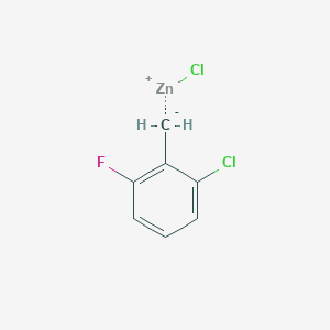 molecular formula C7H5Cl2FZn B1599314 2-Chloro-6-fluorobenzylzinc chloride CAS No. 307531-98-2