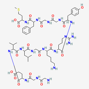 molecular formula C61H95N17O17S B1599338 Gly-Gly-Glu-Val-Leu-Gly-Lys-Arg-Tyr-Gly-Gly-Phe-Met CAS No. 88878-74-4