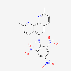 molecular formula C20H14N6O6 B1599354 2,9-Dimethyl-5-picrylamino-1,10-phenanthroline CAS No. 380482-30-4