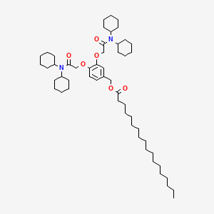 molecular formula C53H88N2O6 B1599359 3,4-Bis(2-(dicyclohexylamino)-2-oxoethoxy)benzyl stearate CAS No. 129880-73-5