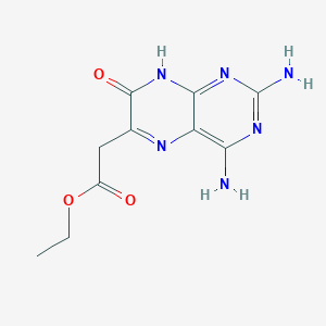 molecular formula C10H12N6O3 B1599367 2,4-Diamino-7-hydroxy-6-pteridineacetic Acid Ethyl Ester CAS No. 6272-88-4
