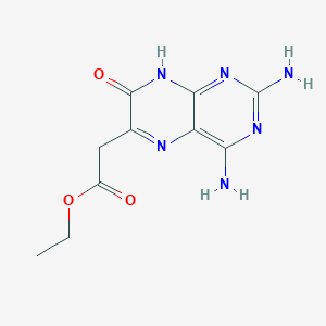 molecular formula C10H12N6O3 B1599367 2-(2,4-二氨基-7-氧代-8H-蝶啶-6-基)乙酸乙酯 CAS No. 6272-88-4