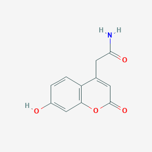 molecular formula C11H9NO4 B1599372 2-(7-hydroxy-2-oxo-2H-chromen-4-yl)acetamide CAS No. 101999-45-5