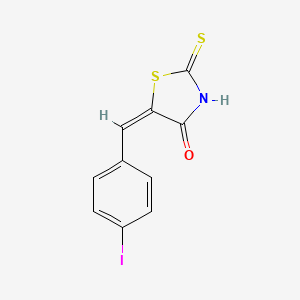 molecular formula C10H6INOS2 B1599375 (E)-5-(4-碘苄叉)-2-噻唑烷硫酮-4-酮 CAS No. 90947-00-5