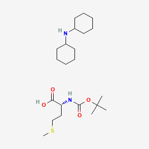 molecular formula C22H42N2O4S B1599392 N-Cyclohexylcyclohexanamine;(2R)-2-[(2-methylpropan-2-yl)oxycarbonylamino]-4-methylsulfanylbutanoic acid CAS No. 61315-59-1