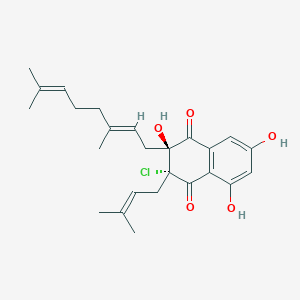 molecular formula C25H31ClO5 B159941 Naphthomevalin CAS No. 135529-33-8
