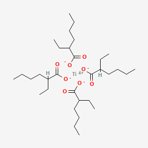 molecular formula C32H60O8Ti B1599437 Hexanoic acid, 2-ethyl-, titanium(4+) salt CAS No. 3645-34-9
