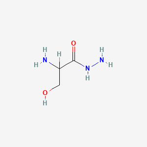 molecular formula C3H9N3O2 B1599439 2-Amino-3-hydroxypropanehydrazide CAS No. 64616-76-8