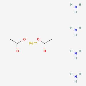 molecular formula C4H18N4O4Pd B1599440 Tetraamminepalladium(2+) diacetate CAS No. 61495-96-3