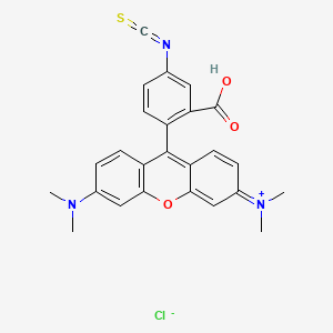 molecular formula C25H22ClN3O3S B1599442 9-(2-Carboxy-4-isothiocyanatophenyl)-3,6-bis(dimethylamino)xanthylium chloride CAS No. 6749-36-6