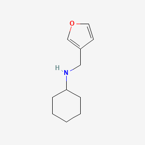molecular formula C11H18NO+ B1599452 N-(furan-3-ylmethyl)cyclohexanamine CAS No. 435345-12-3