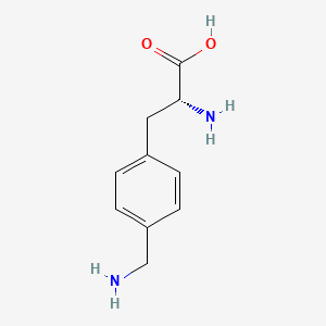 molecular formula C10H14N2O2 B1599455 (R)-2-Amino-3-(4-(aminomethyl)phenyl)propanoic acid CAS No. 1217662-97-9
