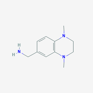 molecular formula C11H17N3 B1599458 (1,4-Dimethyl-1,2,3,4-tetrahydroquinoxalin-6-yl)methylamine CAS No. 850375-15-4
