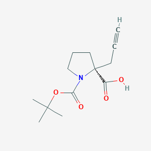 (S)-1-(tert-Butoxycarbonyl)-2-(prop-2-yn-1-yl)pyrrolidine-2-carboxylic acid