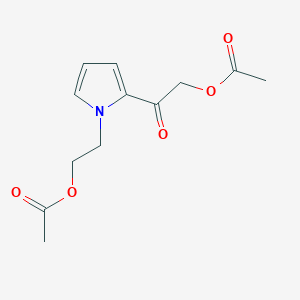 molecular formula C12H15NO5 B159946 2-[2-(2-Acetyloxyacetyl)pyrrol-1-yl]ethyl acetate CAS No. 136396-66-2