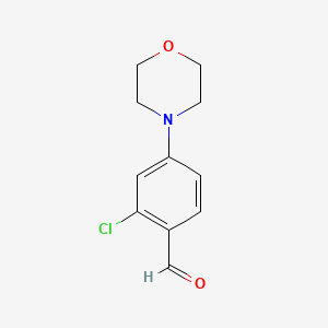 molecular formula C11H12ClNO2 B1599460 2-Chloro-4-morpholinobenzaldehyde CAS No. 886501-36-6