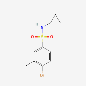 molecular formula C10H12BrNO2S B1599467 4-bromo-N-cyclopropyl-3-methylbenzenesulfonamide CAS No. 876875-59-1