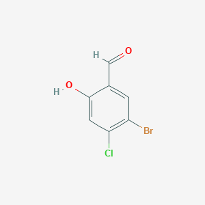 molecular formula C7H4BrClO2 B1599480 5-Bromo-4-chloro-2-hydroxybenzaldehyde CAS No. 876492-31-8