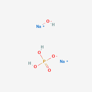 molecular formula H3Na2O5P B159949 Phosphoric acid, disodium salt, hydrate CAS No. 10140-65-5