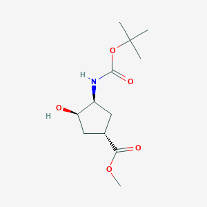(1S,3S,4R)-Methyl 3-((tert-butoxycarbonyl)amino)-4-hydroxycyclopentanecarboxylate