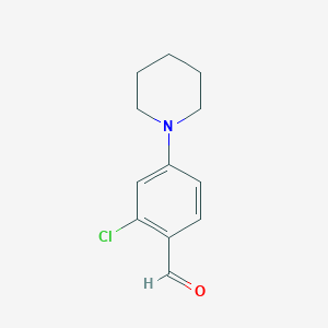 molecular formula C12H14ClNO B1599497 2-氯-4-(哌啶-1-基)苯甲醛 CAS No. 886501-12-8