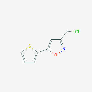 molecular formula C8H6ClNOS B1599506 3-(Chloromethyl)-5-thien-2-ylisoxazole CAS No. 863669-57-2